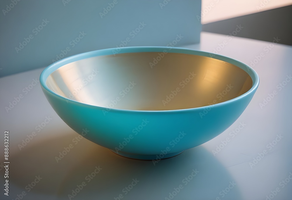 Wall mural round bowl mockup