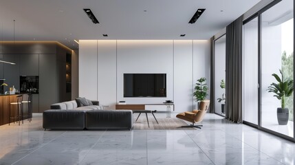 Minimalist modern home with clean lines