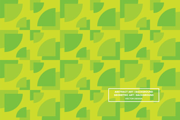 Half Circle and Circle Shapes and Designs Green and Light Green Colors Geometric Pattern Abstract Pattern Seamless