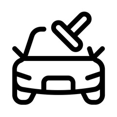 wiper icon with line style, perfect for user interface projects