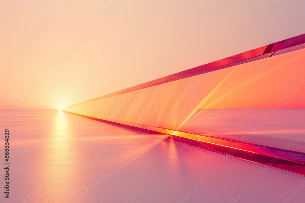 Poster abstract digital landscape with vibrant colors modern design creative representation unique patterns