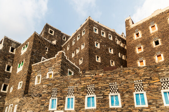 Abha, Saudi Arabia: View of the Rijal Almaa ancient village near Abha in Saudi Arabia mountains
