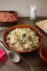 Creamy Broccoli Cauliflower Salad Summer Potluck Gathering