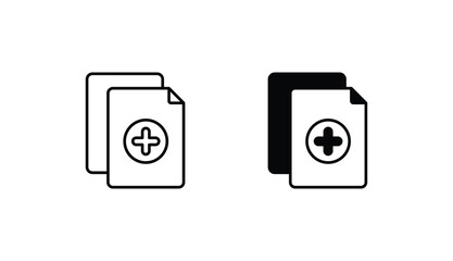 Add File icon design with white background stock illustration