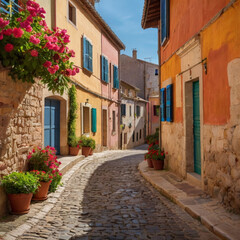 Fototapeta premium street in the old town Generated by Ai 