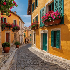 Fototapeta premium street in the old town Generated by Ai 