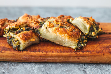homemade spianch and ricotta pastries, healthy Mediterranean food