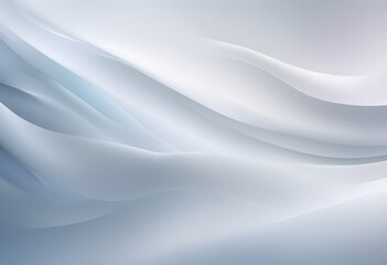 Fototapeta premium Abstract background with smooth, flowing white and gray waves creating a soft, elegant texture.
