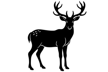 Deer silhouette vector design for commercial use illustration