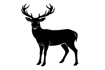 Obraz premium Deer silhouette vector design for commercial use illustration