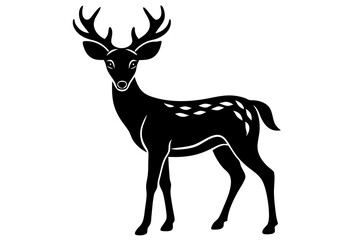 Deer silhouette vector design for commercial use illustration