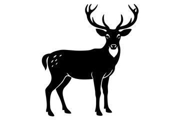 Deer silhouette vector design for commercial use illustration