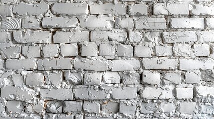 Fototapeta premium Minimalist white brick wall background with a clean and crisp look, ideal for contemporary office and residential spaces