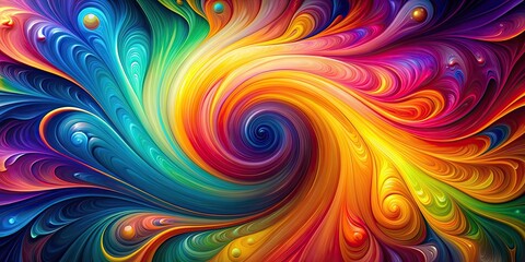 Obraz premium Abstract background with vibrant colors and swirling patterns, abstract, background, colorful, vibrant, swirl, pattern, design