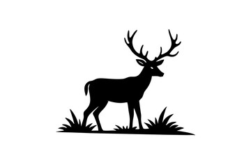 Dear Hunting Silhouette Vector Illustration.