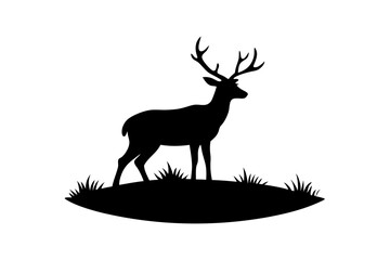 Dear Hunting Silhouette Vector Illustration.