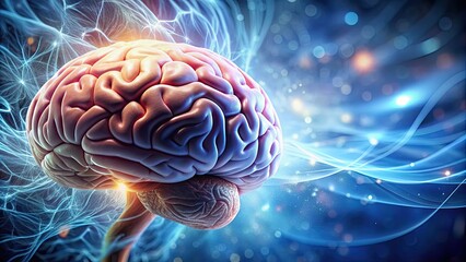 Close up image of a healthy human brain showcasing brain degeneration and the importance of brain health , brain