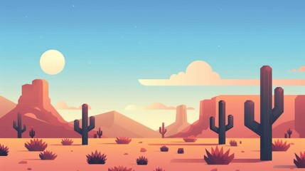 Vibrant Glitch Style Pixel Art Desert Scene - 2D Backgrounds for Mockups
