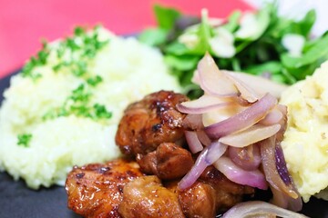 ワンプレート料理　～バルサミコ酢チキン～