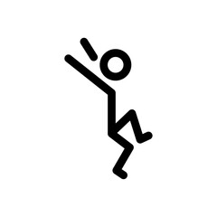 Jump icon. Flat design vector.