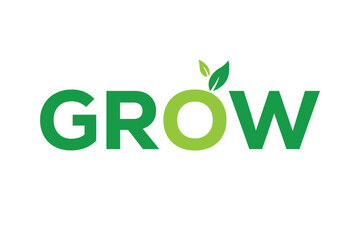 GROW logo, grow logo concept, business grow, growth business, grow health, grow environment, grow success, 