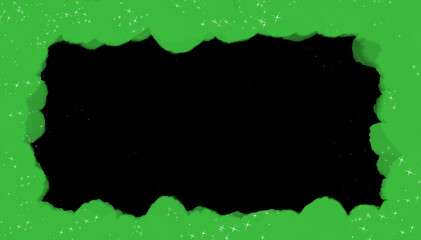 きらめく手描きのフレーム