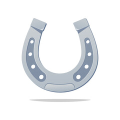 Horseshoe vector isolated on white background.