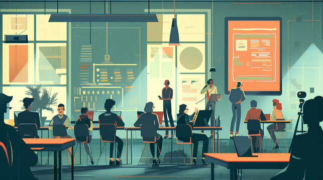 Continuous Learning and Professional Development, a culture of continuous learning and professional development with an image showing employees participating in training programs