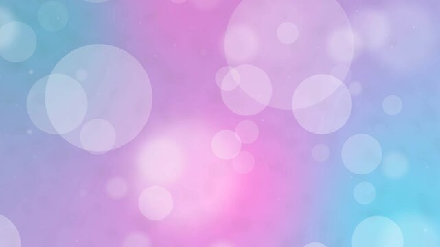 Pink and blue gradient background particle white circle bokeh. Suitable for social media posts, presentations, and digital design projects.