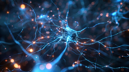 Digital background perfect for tech processes, neural networks, artificial intelligence, data transfer and encryption, digital archives, sound and graphic presentations, science, education, etc