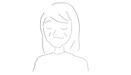 おばさん、おばあさんのイラスト