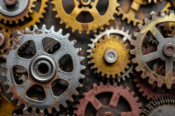 Gears of Efficiency: Time Management Mastery and Productivity Emblems in a Professional Setting