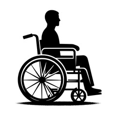 wheel chair vector illustration isolated