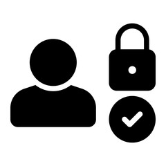 padlock glyph icon