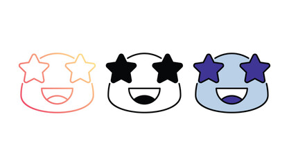 Starstruck icon design with white background stock illustration
