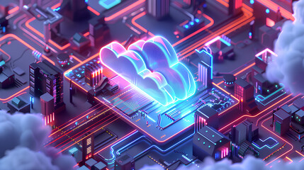 Hybrid Cloud Integration Architecture, a hybrid cloud integration architecture within a data center concept with an image depicting seamless integration between on-premises infrastructure, AI Stock Il