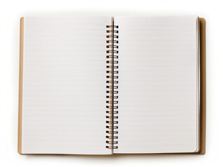 blank notebook isolated on white background