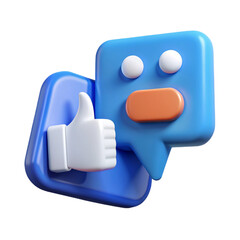 social media icon on blue background