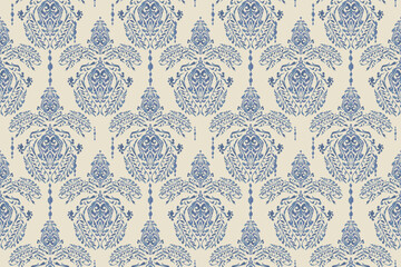 Ikat tribal Indian seamless pattern. Ethnic Aztec fabric carpet mandala ornament native boho chevron textile.Geometric African American oriental traditional vector illustrations. Embroidery style.