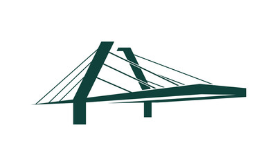 Triangle bridge illustration design vector