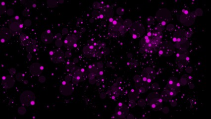 purple pink lavender neon colored infinite seamless falling starry snowflakes pattern wallpaper on black background. 4k full hd abstract wallpaper backdrop on an a deep dark midnight black background