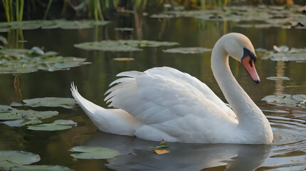 Fototapeta premium swan on the water