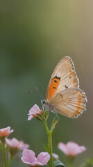 Obraz premium butterfly on flower