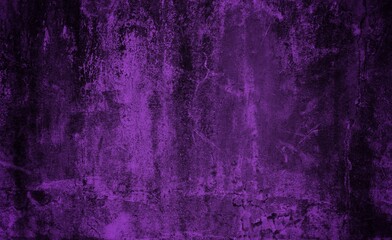 blank dark violet or purple soft grained cement stone tile texture background with dark gradient corner. abstract vignette violet or purple plaster wall background.