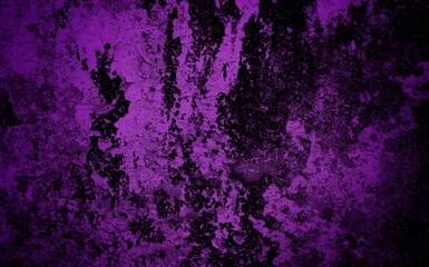 blank dark violet or purple soft grained cement stone tile texture background with dark gradient corner. abstract vignette violet or purple plaster wall background.