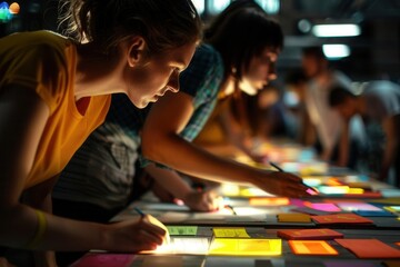 People attending a city workshop, illustrating community learning
