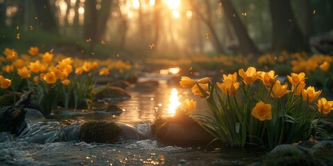 Spring Flowers Ultra High Definition Stunning Wallpaper Visuals: Diverse Artistic Inspirations from Nature, Architecture, and Abstract Design
