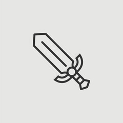 Vector Simple Isolated Sword Icon
