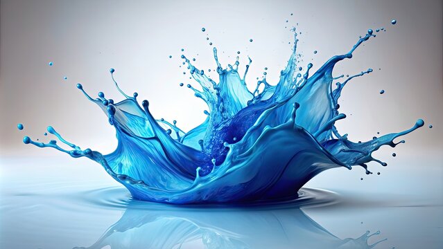 Blue gel splash with a floating, artistic paint effect , blue, color, splash, gel, floating, paint, artistic, effect, vibrant