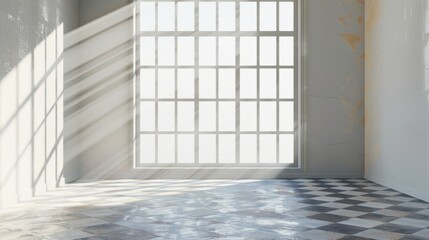 Isolated shadow overlay effect on transparent background png. Light and shadow from window. Simulating the effects of transparent overlay shadows and natural lightning in a room.